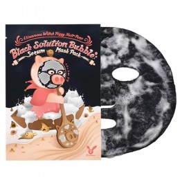 Тканевая маска Witch Piggy Hell-Pore Black Solution Bubble Serum Mask Pack